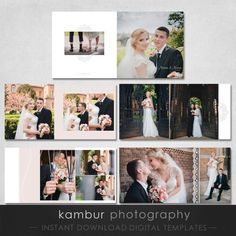 wedding album templates with photoshopped in the middle and two different images on each side