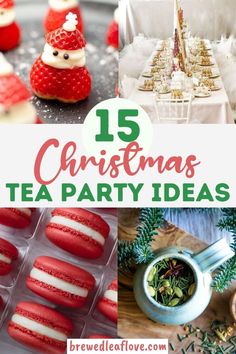 christmas tea party ideas with red, white and green decorations