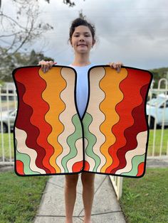 Retro Sun Rays Car Floor Mat, Hippie Car Mat, Car Accessories For Women, Stoner Gifts, Retro Car Accessories, Interior Car Decor, Vintage Car - Set of 2 Front car mats or - set of 2 rear mats or - set of 4 matching car mats : 2 Front + 2 Back. These are not ready-made items. These are print-on-demand, made-to-order items; they are not produced until an order is placed. My production partner is based in the USA, but their printing facility is located in China, where the design is printed on the material, assembled by hand, then packaged and shipped directly from their printing facility. Production time is about 5-7 days. - Free shipping: 10-14 days delivery approx. ▶ Ships worldwide. ▶ Features a durable and easy-to-clean custom print constructed from a waterproof polyester material. ▶ Rubb Groovy Car Interior, Colorful Car Decor, Eclectic Car Decor, Maximalist Car Decor, 70s Car Interior, Retro Car Accessories, Orange Car Decor, Beach Car Accessories, Cute Car Mats