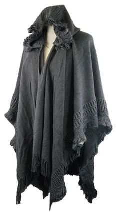 Dark Fantasy Clothing, Hood Shawl, Cape Wrap, Cape Designs, Hooded Poncho, Zero Tolerance, Smart Technology, Wrap Shawl, Poncho Cape