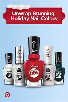 Dress up your nails to match the festivities. Celebrate the holidays with exciting shades that dazzle with Sally Hansen Miracle Gel nail polishes. Simple Spring Nails, Christmas Gel, Sally Hansen Miracle Gel, Nails Trends, Holiday Nail, Thanksgiving Nails, Spring Nail Art, Halloween Nail Designs, Easter Nails