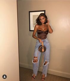 Fest Outfits, 2022 Style, Leather Bustier, Vegas Outfit, Nashville Outfits, Color Coffee, Night Out Outfit, Dinner Outfits, Coffee Brown