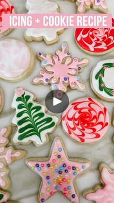 cookies decorated with icing and cookie decorating