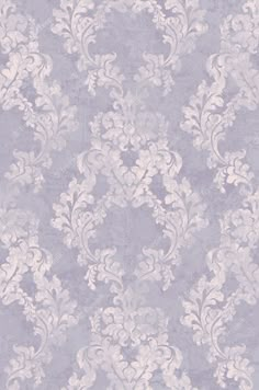 an old fashioned wallpaper pattern with white and gray flowers on grey background, suitable for use in interior or exterior design