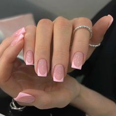 Pink French Nails, May Nails, French Tip Acrylic Nails, Pink French, Casual Nails, Fresh Shoes, Pink Acrylic, Pink Acrylic Nails, Neutral Nails