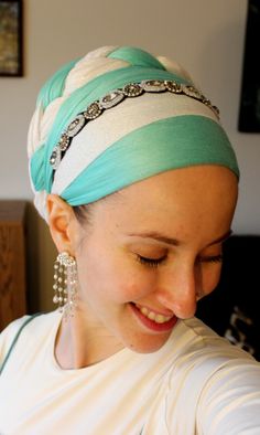 Shabbat Kodesh Wrap Wrapunzel Andrea Grinberg Tichel Tutorial, Single Braid, Double Braid, Christian Fashion