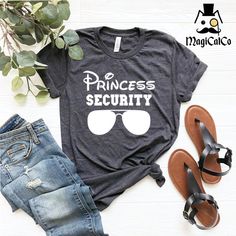 Princess Security Shirt Matching Disney Shirts Disney Family | Etsy Disney Shirts Siblings, Disney On Ice Shirts For Family, Grandpa Disney Shirt, Princess Security Shirt Disney, Disney Shirt Ideas Family, Disney Trip Shirts Family, Princess Security Shirt, Group Disney Shirts, Mens Disney Shirts