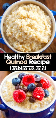 healthy breakfast quinoa recipe just 3 ingredients