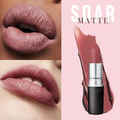 **New In Box** Expires 2/24 Fullsize Matte Finish Creamy Mid-Tone Cool Mauve Hydrating Full-Coverage Long Wear 8hrs Soar Mac Lipstick, Mac Syrup Lipstick, Mac Syrup, Mac Soar, Matte Lipstick Colors, Makeup Mac, Lipstick Color, Mac Makeup, Mac Lipstick