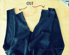 the sewing pattern is cut out and ready to be sewn into something that looks like jeans