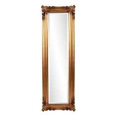 an ornate gold framed mirror on a white background with clipping for text or image