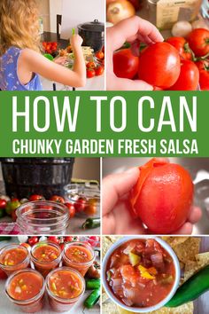 how to can chunk garden fresh salsa for salads, sandwiches, and desserts