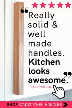 a sign that says really solid and well made kitchen looks awesome with the words,