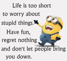 Quotes About Enjoying Life, Quotes Inspirational Life, Minions Images, In Conclusion, Funny Minion Quotes, Minion Quotes