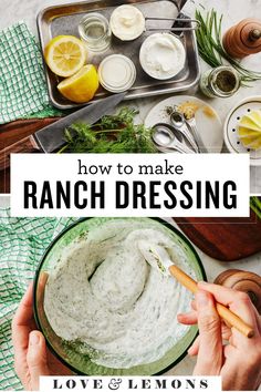 how to make ranch dressing with lemons and herbs