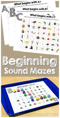 the beginning sound mazes are great for learning letters and numbers