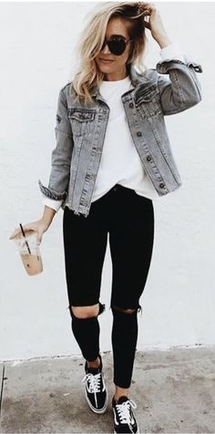 Florida Fall, Daily Dress Me, Affordable Boutique Clothing, Teenage Outfits, Casual Outfits For Moms, Outfits Classy, Rachel Bilson, Black Ripped Jeans, Kendall Jenner Outfits