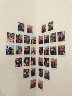 a group of people are taking pictures together with polaroid photos on the back of an open book