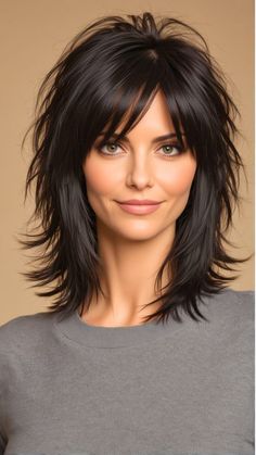 Med Length Shag Haircuts, Medium Layered With Bangs, Modern Medium Length Haircut, Fall 2024 Hairstyles, Razor Cut Shag Haircut, Haircut Layers Short, Medium Length Shag Haircuts Modern, Shaggy Bangs Medium, 2024 Haircut Trends