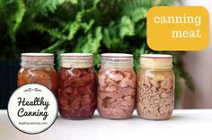 five jars filled with different types of food