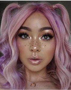 Fantasy Make-up, Fest Outfits, Cool Makeup Looks, Fairy Makeup, Creative Eye Makeup, Creative Makeup Looks, Festival Makeup, Glowy Makeup