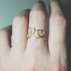 Ring Initial, Knuckle Ring, Letter Ring, Midi Ring, Ring Stack, Initial Ring, Initial Letter