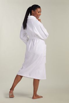 Terry Long Wrap Robe - Our new belted tie-waist robe, is perfect for lounging around the house or as a cozy accessory while you get ready! Pair it over your favorite Miss Elaine nightgown or pajama set! Designed in the US - Our women's robes are built with lasting quality in mind. We take the time to durably construct our women's sleepwear with the best materials and quality stitching. Classic, luxurious, beautiful designs that don’t just transcend the moment; they make the moment. Wide Range of Birthday Club, Cozy Accessories, Women's Sleepwear, Womens Robes, Special Birthday, Sleepwear Women, Night Gown, Pajama Set, Beautiful Design