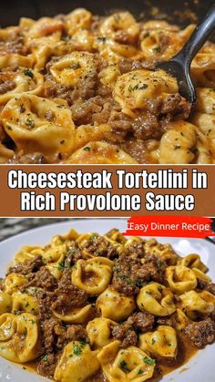 Oh my goodness, do I have a treat for you today! Have you ever thought Cheap Easy Dinners For Family Budget, Easy Big Dinners, Cheesesteak Tortellini In Rich Provolone, Easy Weeknight Dinners Healthy Crockpot, Cheese Steak Tortellini With Provolone Sauce, Cheesestake Tortellini, Tortellini Cheesesteak, Philly Cheese Tortellini, Tortellini Sauce Recipes Easy