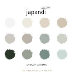 the interior design shop's paint palettes for japandii by sheryln williams