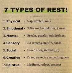 Types Of Rest, Psychological Facts Interesting, Writing Therapy, Spiritual Wisdom, Mental And Emotional Health, Psychology Facts, Self Care Activities, Coping Skills, Self Improvement Tips