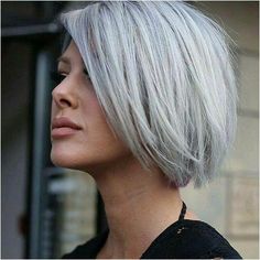 Short Silver Hair, Silver Grey Hair, Natural Gray Hair, Short Grey Hair, Beautiful Hair Color, Hair Color Techniques, Bob Hairstyles For Fine Hair, Grey Hair Color, Hair Transformation