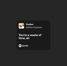 a tweet that reads, you're a waste of time, ah