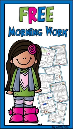 a poster with the words free morning work