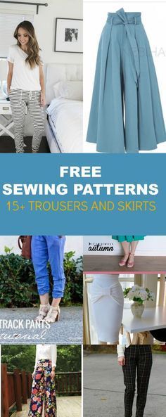 free sewing patterns for women's trousers and skirts