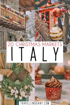 christmas markets in italy with text overlay