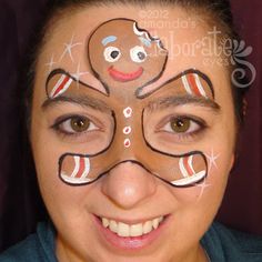 Winter Face Painting, Eye Face Painting, Man Face, Holiday Painting