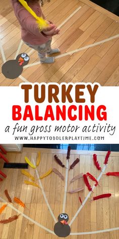 Pilgrim Sensory Activities, November Preschool Lesson Plan Ideas, November Movement Activities, Turkey Gross Motor Activities Preschool, Pilgrim Toddler Activities, Pilgrim Gross Motor Activities, Fall Books And Activities For Preschool, November Reggio Activities, Turkey Movement Activities