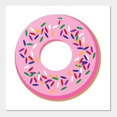 a cute pink donut with sprinkles! -- Choose from our vast selection of art prints and posters to match with your desired size to make the perfect print or poster. Pick your favorite: Movies, TV Shows, Art, and so much more! Available in mini, small, medium, large, and extra-large depending on the design. For men, women, and children. Perfect for decoration. Donut With Sprinkles, Pink Donut, Sprinkle Donut, Pink Donuts, Cute Pink, Donuts, Sprinkles, Extra Large