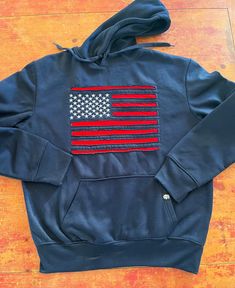 Vintage American Flag Hoodie Sweatshirt Size Medium See pics for measurements Quality Embroidered & Stitched Red White & Blue Quality Brand Fine condition Quick shipping. We ship same or next day with USPS MAIL We are a small family business and we appreciate your purchase, Godspeed ! Navy Hoodie With Embroidered Logo, Blue Hooded Hoodie With Embroidered Graphics, Navy Long Sleeve Hoodie With Embroidered Logo, Navy Hoodie With Embroidered Logo For Fall, Navy Embroidered Logo Hooded Sweatshirt, Navy Hooded Sweatshirt With Embroidered Logo, Red Hooded Sweatshirt With Embroidered Logo, Navy Hoodie Sweatshirt With Embroidered Logo, Red Hooded Hoodie With Embroidered Graphics