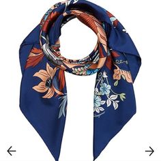 Unique Floral Print And Colors 100% Silk Nwt, No Box, Never Used Step Up Your Look With This Scarf Measurements Height: 90cm Width: 90cmmulticoloured Shawl From Salvatore Ferragamo. This Silk-Crafted Accessory Is Rendered With A Combination Of Floral And Brand Icons Printed On Its Surface Zebra Scarf, Tiger Walking, Gold Scarf, Brand Icon, Floral Silk Scarf, Square Silk Scarf, Jungle Print, Printed Silk Scarf, Elephant Print