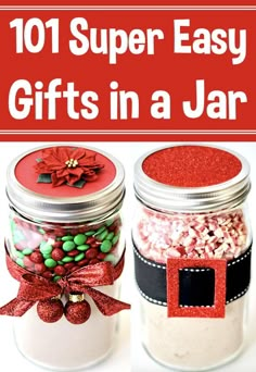 Mason Jar Gifts Food Gifts In A Jar, Easy Food Gifts, Christmas Diy Food, Gifts In A Jar, Mason Jar Gifts Diy, Mason Jar Christmas Gifts