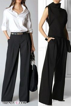 20 BLACK AND WHITE OUTFITS FOR WOMEN OVER 50 - valemoods Industrial Table, Style Mistakes, Work Attire, Mode Inspiration