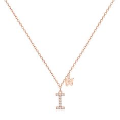 PRICES MAY VARY. ✿Size&Material: Letter Y Necklace for Women. The gold chain length is 18‘’+2‘’ adjustable extension chain; Material: Made of high-quality brass, plated with 14K gold, Cubic Zirconia inlaid on the letters; with butterfly pendant; Weight: 10 grams ✿Quantity: This package includes 1 dainty chain initial necklace with exquisite box packaging. Simple style letter necklace can do multiple combinations with layered necklace. ✿Meaning: This gold chain trendy necklace has initials pendan Initials Pendant, Necklace Meaning, Rose Gold Initial Necklace, Rose Gold Initial, Dainty Initial Necklace, Necklace Butterfly, Dainty Necklaces, Trendy Necklace, Butterfly Pendant Necklace