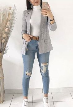 Outfits Con Jeans, Casual Chic Outfits, Jeans Outfit Women, Dressy Casual Outfits, Outfit Jeans