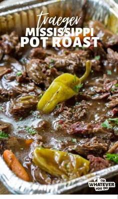 Mississippi Pot, Mississippi Roast, Grilled Meat Recipes, Mississippi Pot Roast, Traeger Recipes