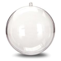 a clear glass ornament on a white background