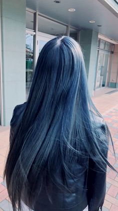 Blue Hair Straight, Straight Blue Hair, Royal Blue Hair, Light Blue Hair, Hair Icon, Hair Color Blue