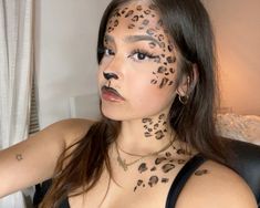 #halloween #makeup #leopardprint #halloweenmakep #cheetah Lepord Halloween Outfit Makeup, Lepord Makeup Kids, Glamour Cheetah Makeup, Lepord Makeup Looks, Leopard Spots Makeup, Black Lepord Makeup, Leapord Makeup Looks Halloween, Lepord Makeup Women, Leopard Halloween Costume Makeup