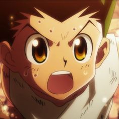 a close up of an anime character with big eyes and brown hair, looking at the camera