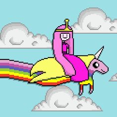 Adventure Time Fan Art, Lady Rainicorn, Land Of Ooo, College Roommate, Finn The Human, Nyan Cat, Princess Bubblegum, Good Cartoons